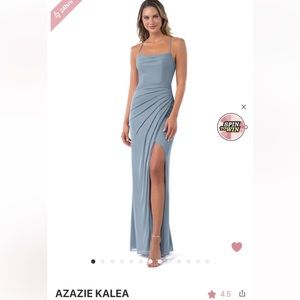 Dusty blue bridesmaid dress